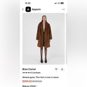 Sold out! Selling xs and xxs! Beautiful coat!!